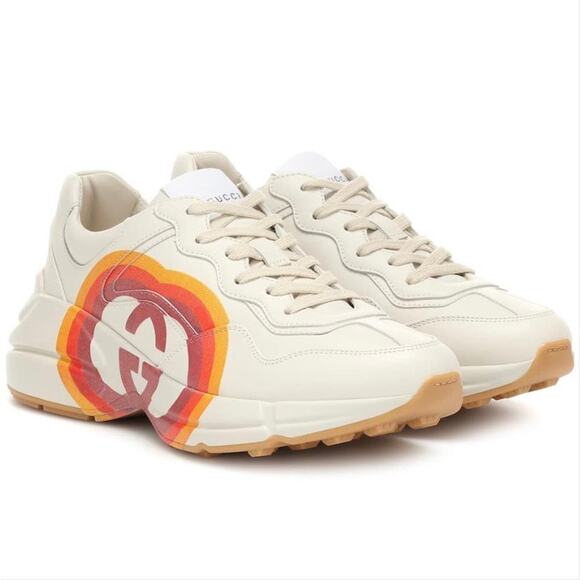 GUCCI Rhyton GG logo leather sneakers trainers